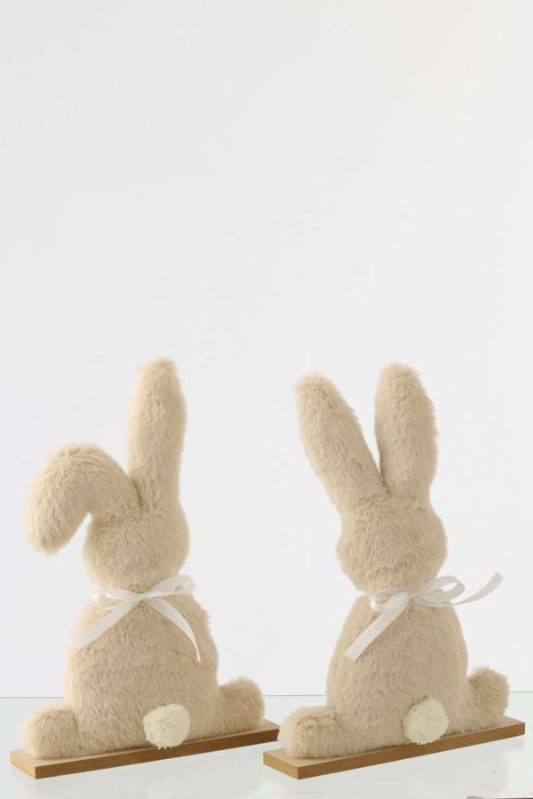 RABBIT POLYESTER BEIGE LARGE ASSORTMENT OF 2