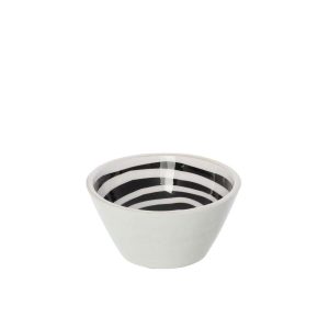 BOWL MANGO WOOD BLACK/WHITE MEDIUM