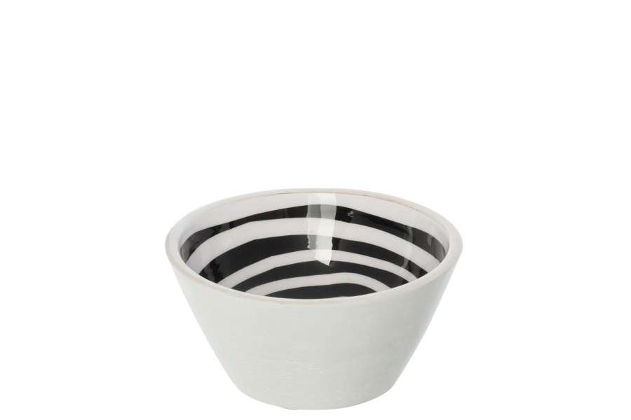 BOWL MANGO WOOD BLACK/WHITE MEDIUM