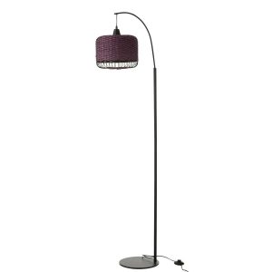 FLOOR LAMP LANTERN METAL PURPLE
