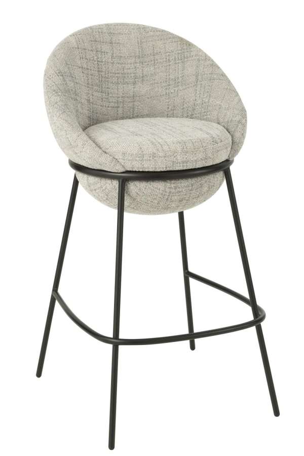 BAR STOOL IRON GREY/BLACK