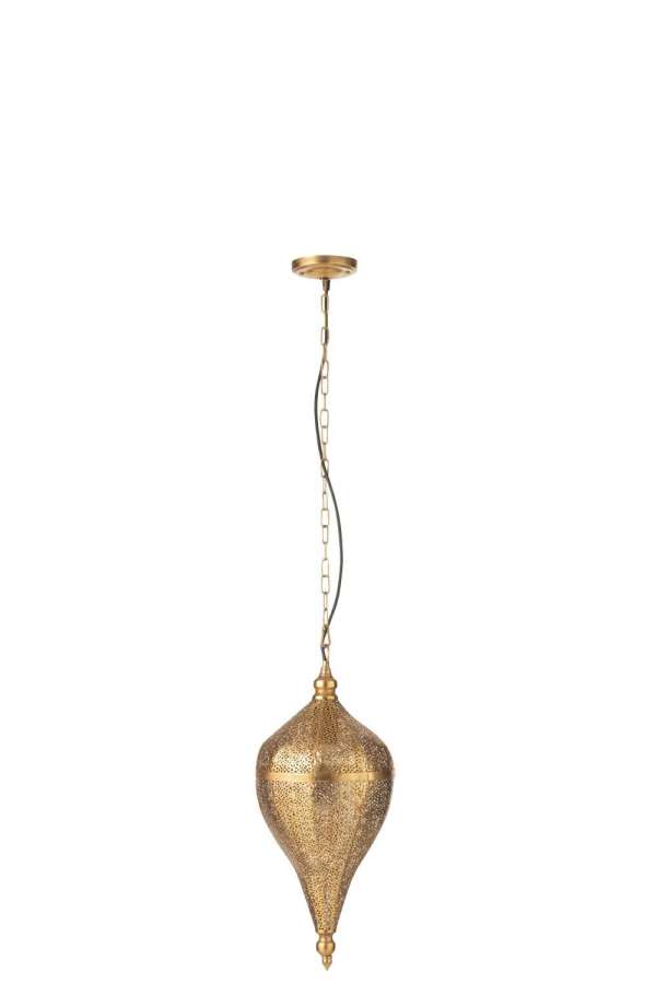HANGING LAMP DROP METAL GOLD SMALL