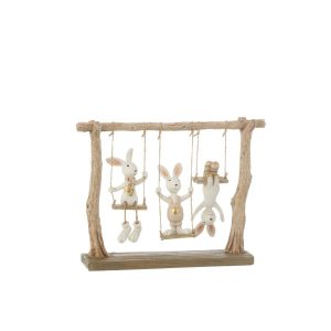 RABBITS ON SWING RESIN MIX