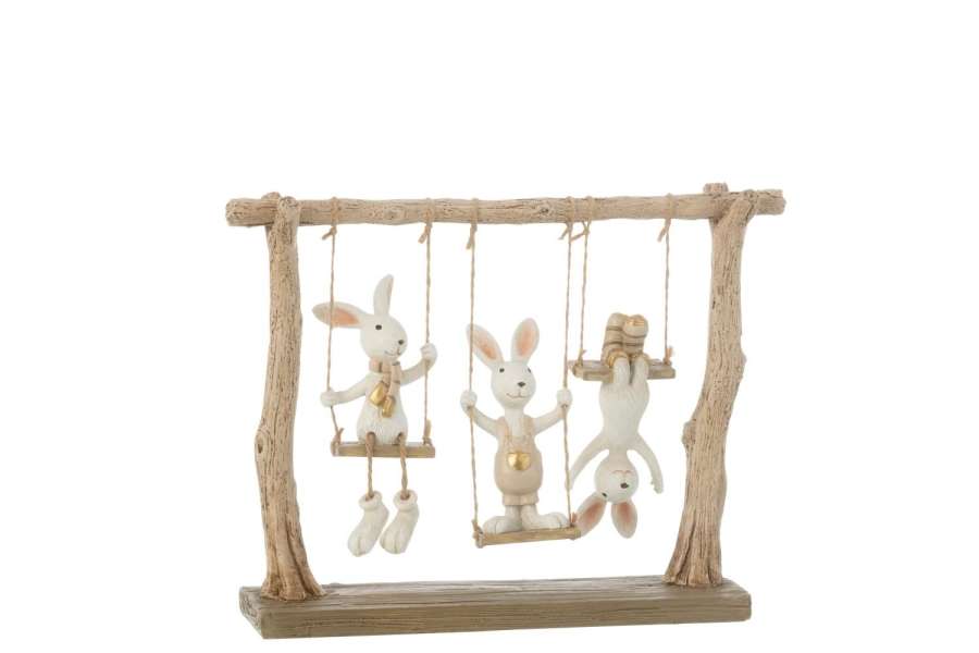 RABBITS ON SWING RESIN MIX