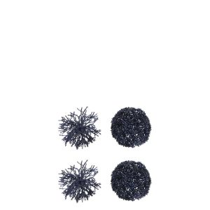 BOX OF 4 BALL HANGER ROUND/CORAL PLASTIC BLUE