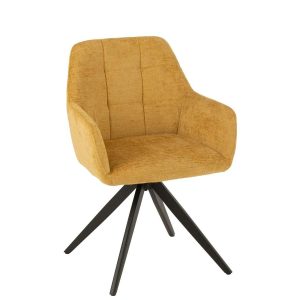 CHAIR LOUNA IRON/ACRYLIC OCHRE