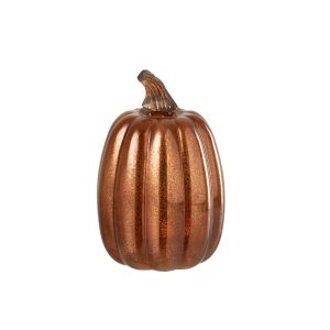 PUMPKIN LED GLASS BROWN