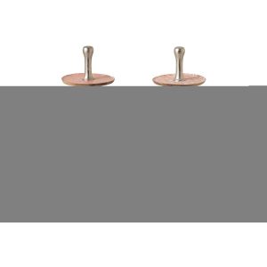 SET OF 2 SERVING STAND 3 LEVELS MANGO WOOD ORANGE/WHITE