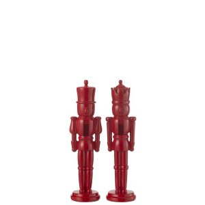 NUTCRACKER RESIN SHINY RED SMALL ASSORTMENT OF 2
