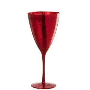 WINE GLASS MIRROR GLASS RED