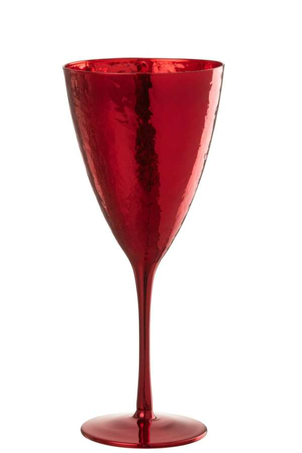 WINE GLASS MIRROR GLASS RED