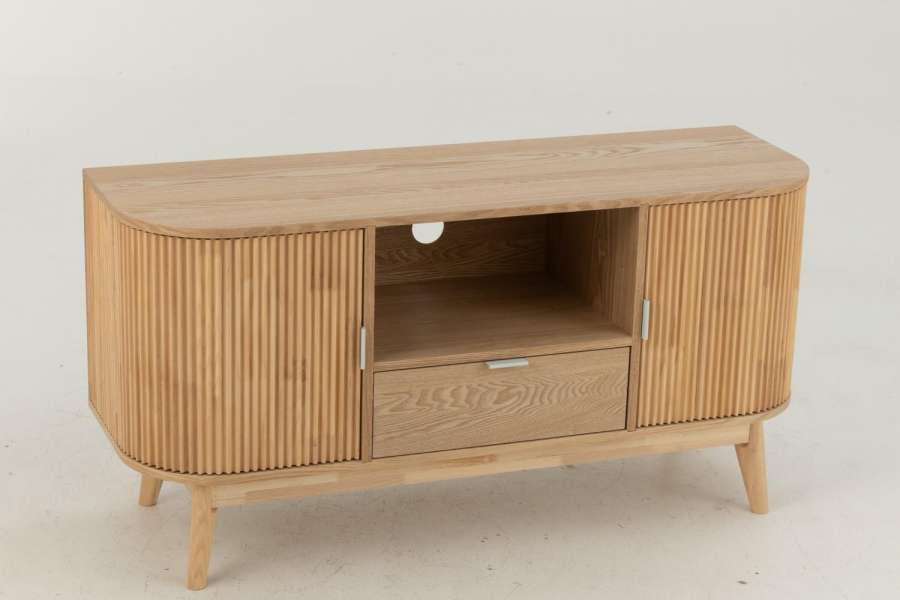CABINET ROUNDED MDF/PINE WOOD NATURAL SMALL