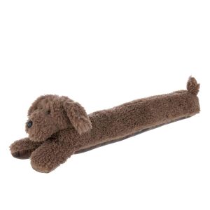 DRAUGHT EXCLUDER DOG POLYESTER BROWN
