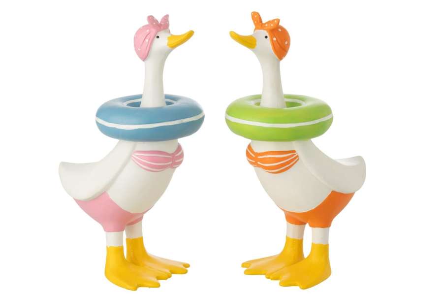 DUCK POLYRESIN MULTICOLORED LARGE ASSORTMENT OF 2