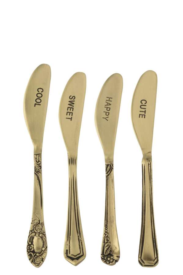 BOX OF 4 SPREADER BRASS GOLD COLORED
