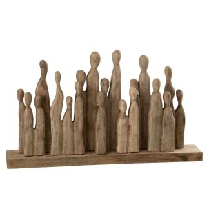 BIG GROUP OF FIGURE WOOD NATURAL