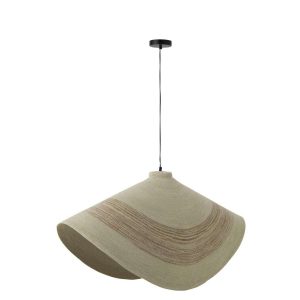 CEILING LAMP STRIPED SEAGRASS NATURAL/DARK ORANGE