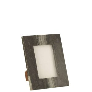 PHOTO FRAME MARBLE BLACK/LIGHT GREY SMALL