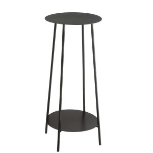 FLOWER STAND TWO METAL BLACK