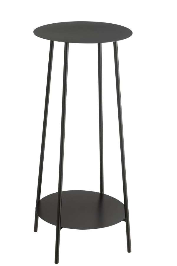 FLOWER STAND TWO METAL BLACK