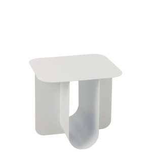 SIDE TABLE SQUARE METAL WHITE