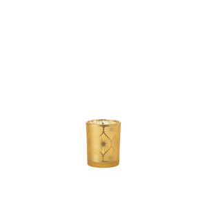 HURRICANE RHOMB FLOWERS GLASS YELLOW MEDIUM