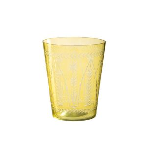 VASE TARIFA GLASS YELLOW