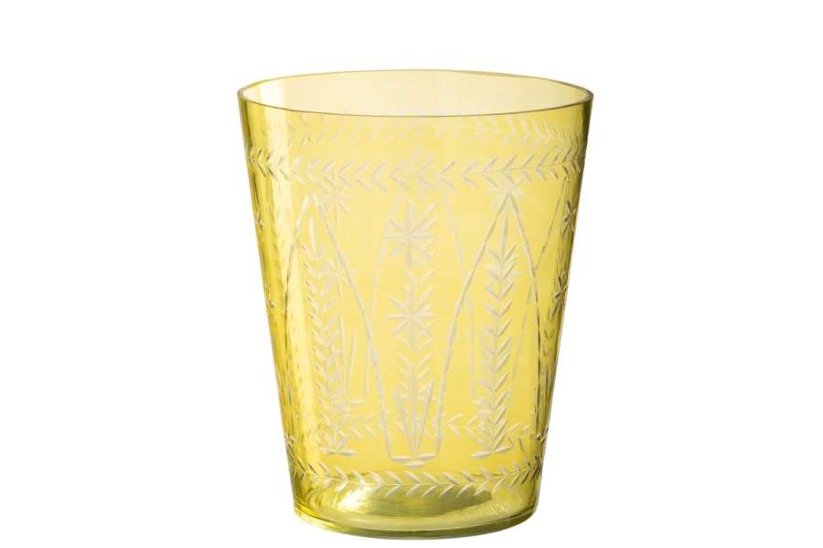 VASE TARIFA GLASS YELLOW