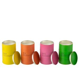SCENTED CANDLE FAMILY QUOTE ENGLISH-FRENCH MIX-50H ASSORTMENT OF 4