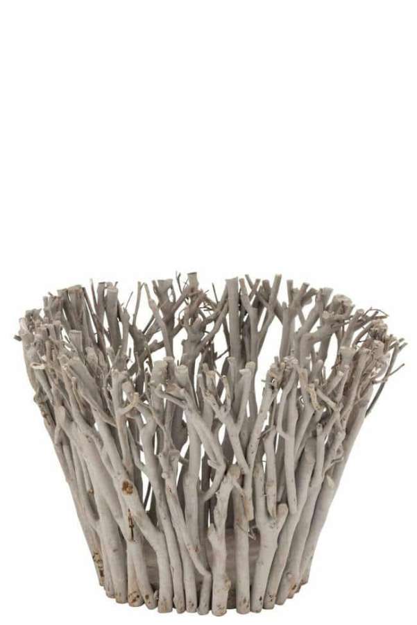 HURRICANE BRANCHES WITH GLASS WOOD GREY LARGE
