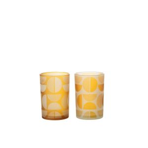 HURRICANE HALF ROUNDS GLASS ORANGE LARGE ASSORTMENT OF 2