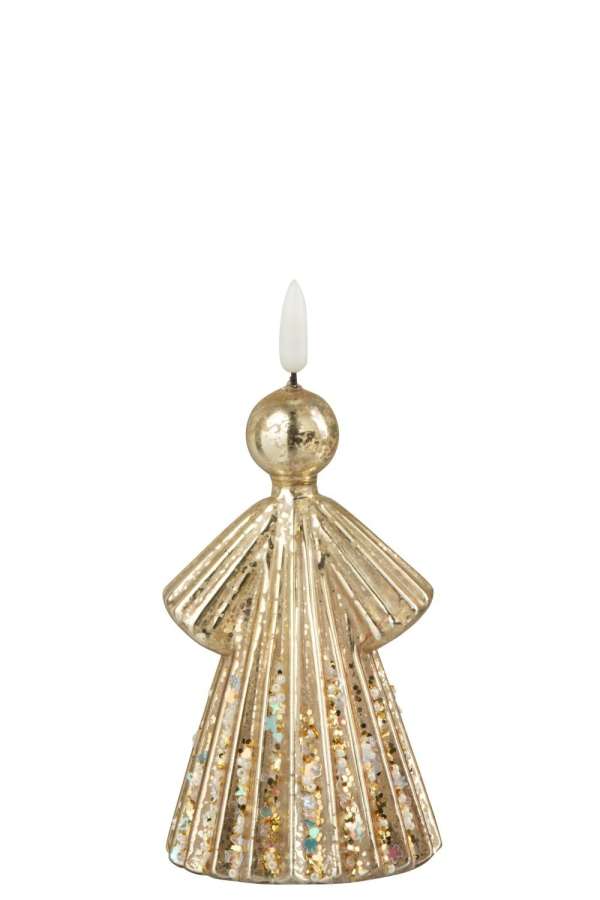 ANGEL LED GLASS GOLD COLORED SMALL