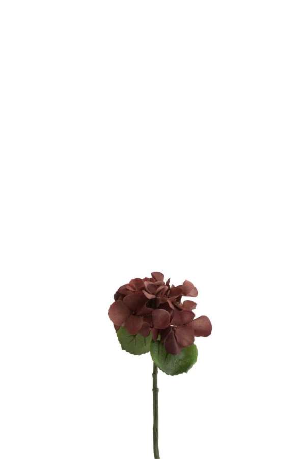 HYDRANGEA PLASTIC BROWN SMALL