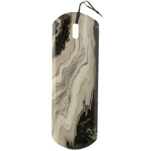 CHEESE BOARD MARBLE BLACK/LIGHT GREY