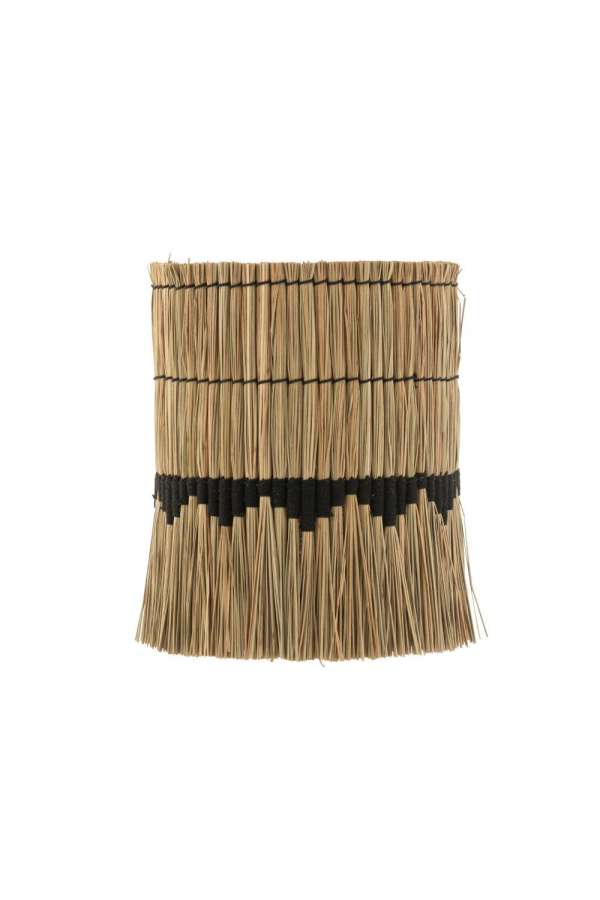 LAMPSHADE THREAD PATTERN SEAGRASS NATURAL/BLACK SMALL