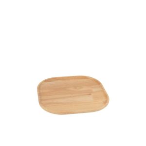 DECORATIVE TRAY  RUBBER WOOD NATURAL SMALL