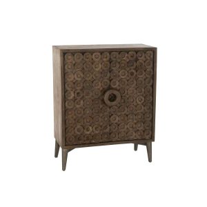CABINET 2 DOORS MANGO WOOD/MDF BROWN