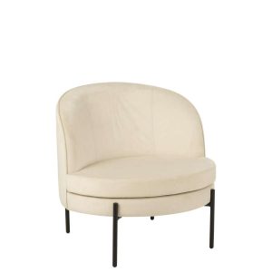 ARMCHAIR IRON OFF-WHITE/BLACK