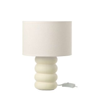 TABLE LAMP EVA LINEN WHITE
