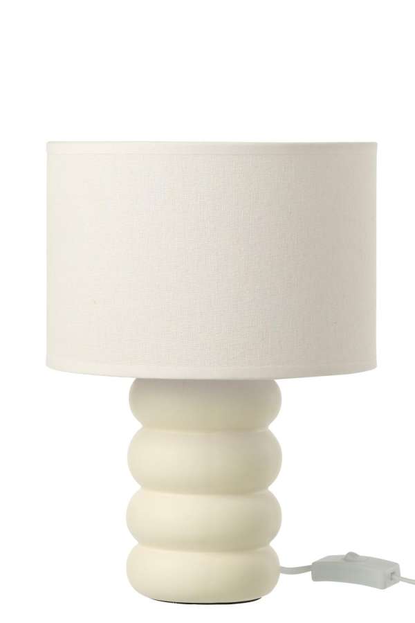 TABLE LAMP EVA LINEN WHITE