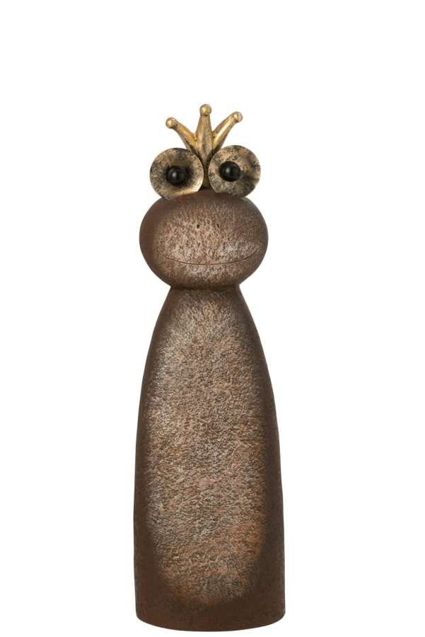 FROG CROWN MAGNESIUM DARK BROWN/GOLD COLORED LARGE