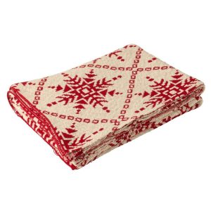 BLANKET SNOWFLAKES COTTON WHITE/WHITE