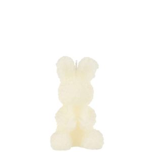 CANDLE RABBIT WHITE MEDIUM-15H