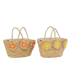 BAG SUNFLOWER SEAGRASS YELLOW/ORANGE ASSORTMENT OF 2
