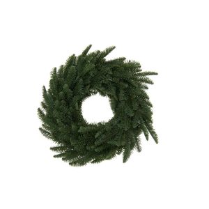 WREATH ARTIFICIAL PLASTIC DARK GREEN MEDIUM