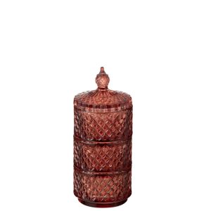 JAR 3 LEVELS GLASS ORANGE