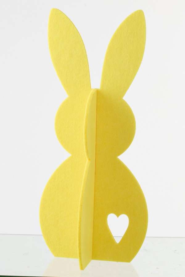 RABBIT FELT YELLOW LARGE