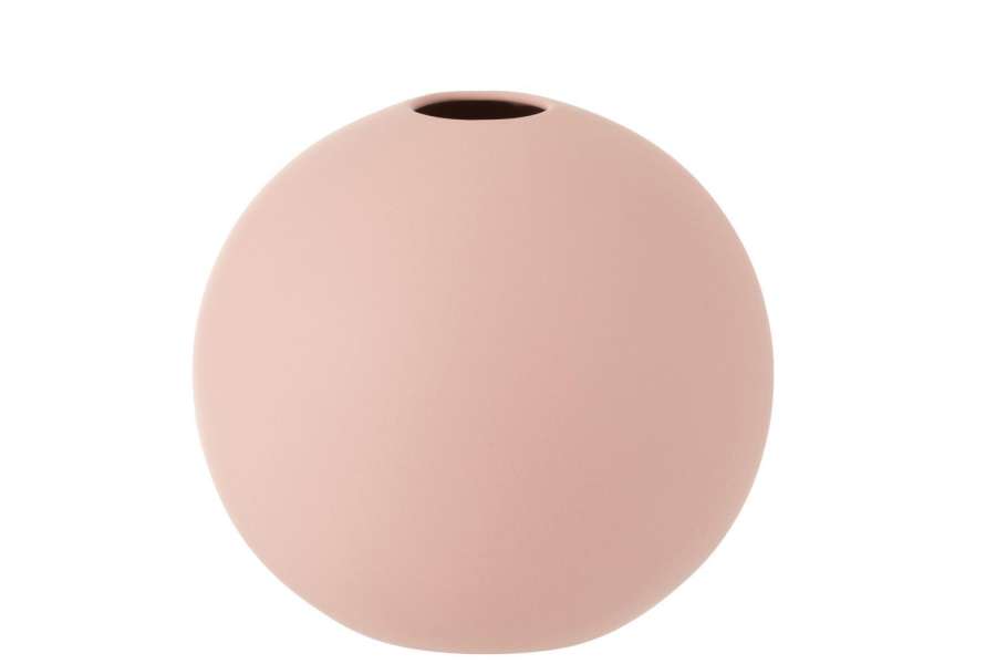 VASE BALL CERAMIC PASTEL PINK LARGE