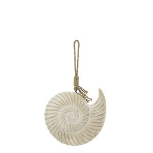 HANGER SHELL WHITEWASH MDF/ROPE NATURAL