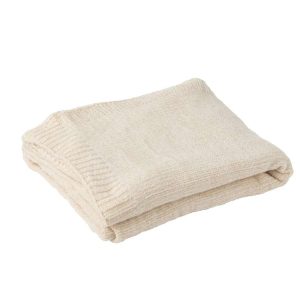 BLANKET CHENILLE POLYESTER ECRU